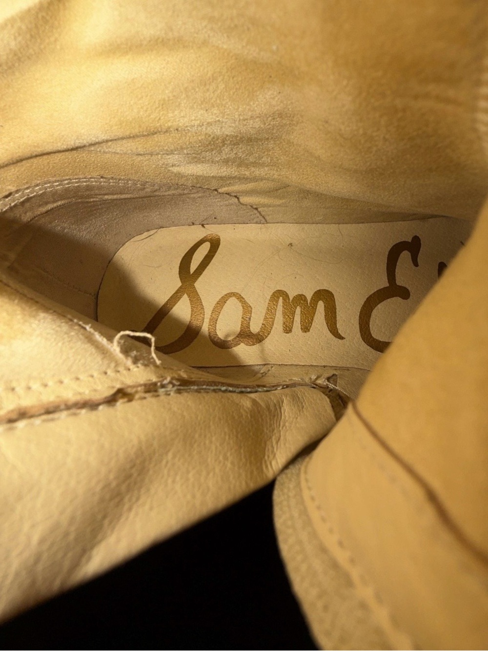 Sam Edelman Tall Lace-Up Riding Boots in Beige - Picture 5 of 6